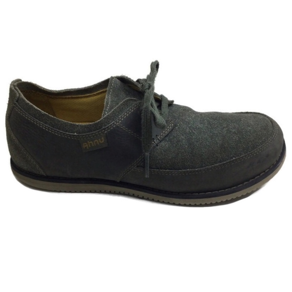 Ahnu Suede Leather Lace-Up Olive Green Vibram Chukka Boots Size 8.5